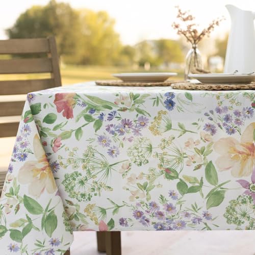 Benson Mills Antonia Frühling/Sommer Schwerer Stoff für drinnen und draußen, Tischdecke für rechteckige Tische, Picknick-/Terrassentischdecken (132,1 x 177,8 cm, rechteckig, Antonia) von Benson Mills