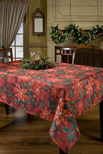 Benson Mills PoinSetta Elegance Bedruckte Stoff-Tischdecke, 152,4 x 277,8 cm Benson Mills PoinSetta Elegance Bedruckte Stoff-Tischdecke, 152,4 x 277,8 cm von Benson Mills