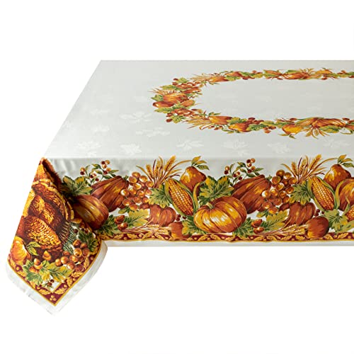 Benson Mills Tischdecke Harvest Splendor, Bedruckt 60 by 120 cremefarben von Benson Mills