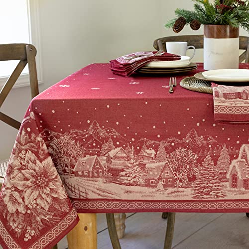 Benson Mills Weihnachtsgeschichte Tischdecke aus Jacquard-Stoff, Polyester, 104" x 60" (Rectangular) Benson Mills Weihnachtsgeschichte Tischdecke aus Jacquard-Stoff, Polyester, 104" x 60" (Rectangular) von Benson Mills