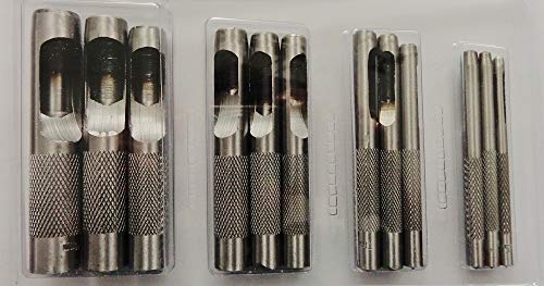 12 Locheisen 2,5-16 mm Lochmeißel Lochzange Locheisensatz Loch Eisen Satz Set von Benson Tools