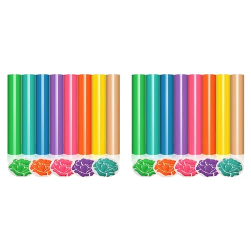 Benssey 16x Puff Vinyl WäRmeüBertragung - 8 Farben 3D Puff HTV WäRmeüBertragungsvinyl 30X25cm Pastellfarbenes, Bauschiges Vinyl-T-Shirt zum AufbüGeln Benssey 16x Puff Vinyl WäRmeüBertragung - 8 Farben 3D Puff HTV WäRmeüBertragungsvinyl 30X25cm Pastellfarbenes, Bauschiges Vinyl-T-Shirt zum AufbüGeln von Benssey