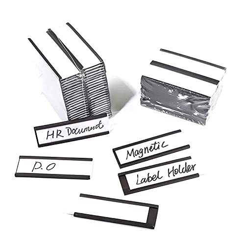 Benssey 30 StüCk Magnet Etiketten Halter, und Ticket Halter, Halter für die Organisation Von Metall Regal Etiketten, WeißE Tafel von Benssey