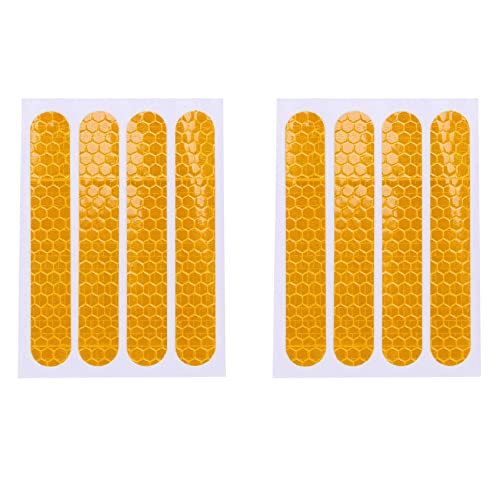 Benssey Vordere Hinterradabdeckung SchutzhüLle Reflektierender Aufkleber für Max G30 RollerzubehöR 8 STÜCK, Gelb Benssey Vordere Hinterradabdeckung SchutzhüLle Reflektierender Aufkleber für Max G30 RollerzubehöR 8 STÜCK, Gelb von Benssey