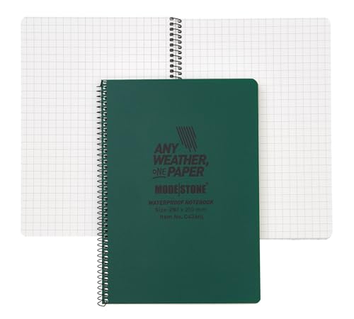 Modestone C43 Side Spiral Notepad A4 210x297mm Waterproof Green Modestone C43 Side Spiral Notepad A4 210x297mm Waterproof Green von Benture