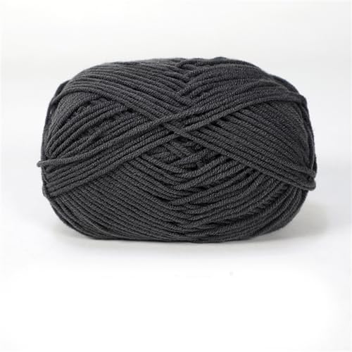 5 Stück 250g Häkelgarn Baumwolle Topflappen Dicke Wolle Zum Häkeln Filzwolle Zum Stricken Baumwollgarn Für Mit Der Hand Garn Häkelwolle Weich (Dunkelgrau) von Benyong