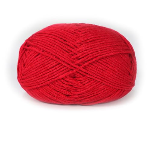5 Stück 250g Häkelgarn Baumwolle Topflappen Dicke Wolle Zum Häkeln Filzwolle Zum Stricken Baumwollgarn Für Mit Der Hand Garn Häkelwolle Weich (Positives Rot) von Benyong