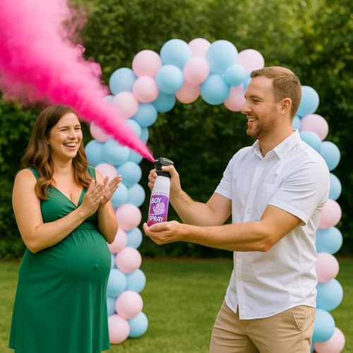 Babyshower Gender Reveal Puderkanone – Babypuderspray – 10 Sek. Farbliche Wolke – Mini Puder Feuerlöscher – 2er Set – Pink Babyshower Gender Reveal Puderkanone – Babypuderspray – 10 Sek. Farbliche Wolke – Mini Puder Feuerlöscher – 2er Set – Pink von Benza
