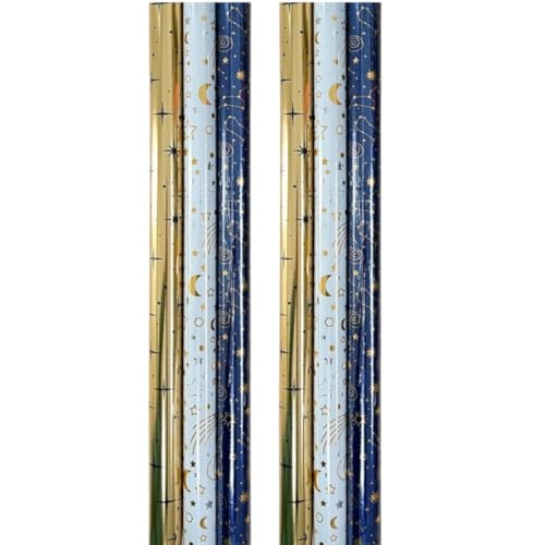 Weihnachtsmix Geschenkpapier – Weihnachtspapier für Weihnachten K437 – 300 x 70 cm – 3 Rollen von Benza