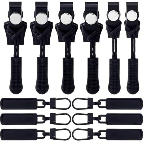 Beojonvy 6 Stück Reissverschluss Reparatur Set, 6 Stück Metall Zipper Pull, Ersatzteile Reißverschluss Zipper, Reisverschluss Fix Kit für Jacken, Koffer, Ruckäcke (6 Reißverschlüsse + 6 Zugbänder) Beojonvy 6 Stück Reissverschluss Reparatur Set, 6 Stück Metall Zipper Pull, Ersatzteile Reißverschluss Zipper, Reisverschluss Fix Kit für Jacken, Koffer, Ruckäcke (6 Reißverschlüsse + 6 Zugbänder) von Beojonvy