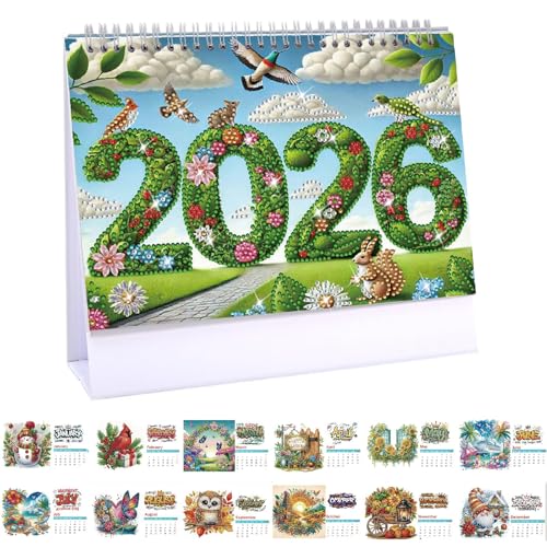 Beojonvy Diamond Painting Kalender 2026, Diamantmalerei Tischkalender zum Aufstellen Papierkalender DIY, Geeignet für Büro, Zuhause, Schule Beojonvy Diamond Painting Kalender 2026, Diamantmalerei Tischkalender zum Aufstellen Papierkalender DIY, Geeignet für Büro, Zuhause, Schule von Beojonvy
