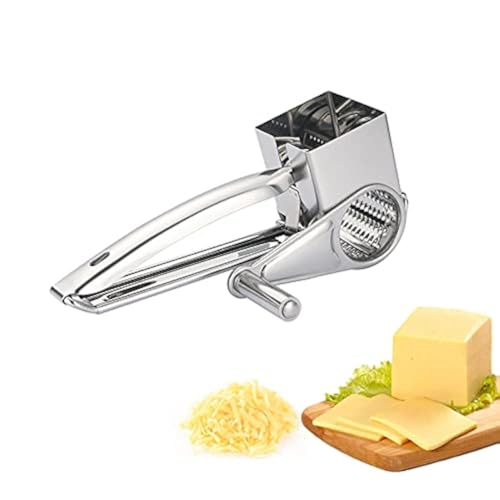 Beowanzk Käsereibe Trommelreibe mit Kurbel,Parmesanreibe Profi Küchenreibe Reibe Edelstahl für Gemüse,Kartoffeln,Karotten Multireibe Manuell Cheese Grater Parmesanmühle Beowanzk Käsereibe Trommelreibe mit Kurbel,Parmesanreibe Profi Küchenreibe Reibe Edelstahl für Gemüse,Kartoffeln,Karotten Multireibe Manuell Cheese Grater Parmesanmühle von Beowanzk