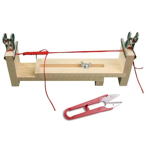 Bequilter Verstellbares Holz-Armband-Jig-Kit mit 2 Klemmen und Schere, DIY Handstrick-Armband-Jig, Armbandherstellungswerkzeuge, Paracord Jig Armband Maker (1) von Bequilter