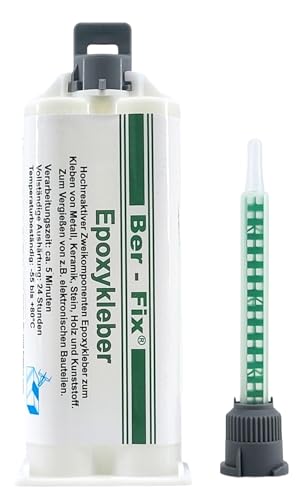 Ber-Fix 5 Min Epoxidharz Kleber EXPRESS 6x 50g Kartusche 2k Kleber echter Epoxy Kleber 2 Komponenten Kleber Kunststoff Metall Glas Stein Beton Holz von Ber-Fix