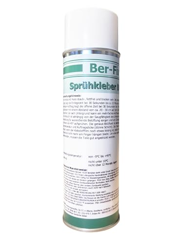 6x 500ml Ber-Fix Spezial permanent Sprühkleber Schaumstoff Filz BF140 mit regulierbare Sprühbreite klebt offene Schaumstoffe mit Polyester Metall Holz (KFZ Caravan Bau Industrie) von Ber-Fix