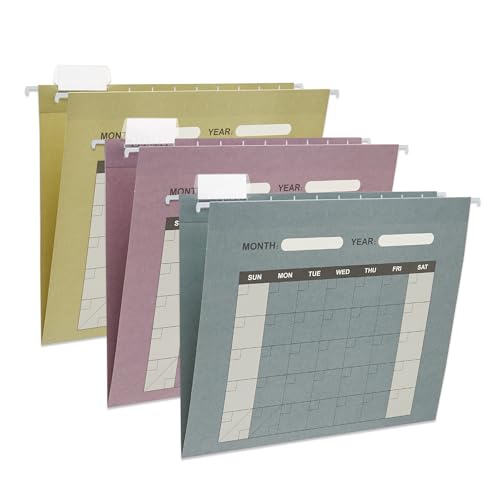 Beramon 6 Stück Hängemappen, Briefgröße, verstärkte Hängemappen mit 1/5-schneidigen, verstellbaren Reitern, Aktenordner für Aktenschrank, Organizer für Büro, Zuhause, Kalender-Design, Morandi Beramon 6 Stück Hängemappen, Briefgröße, verstärkte Hängemappen mit 1/5-schneidigen, verstellbaren Reitern, Aktenordner für Aktenschrank, Organizer für Büro, Zuhause, Kalender-Design, Morandi von Beramon