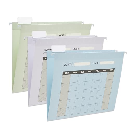 Beramon Hängemappe, Briefgröße, verstärkte Hängemappen mit 1/5-schneidigen, verstellbaren Reitern, Aktenordner für Aktenschrank, Organizer für Büro, Zuhause, Kalender-Design, weich, 6 Stück Beramon Hängemappe, Briefgröße, verstärkte Hängemappen mit 1/5-schneidigen, verstellbaren Reitern, Aktenordner für Aktenschrank, Organizer für Büro, Zuhause, Kalender-Design, weich, 6 Stück von Beramon