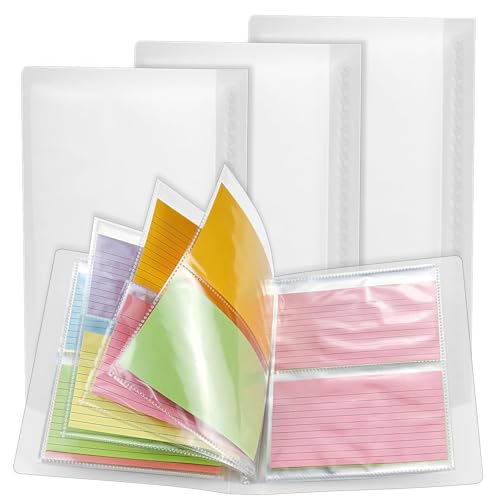Bercoor 3 x 5 Karteikartenhalter, für 240 Karten, Organizer-Taschen für Notizkarten, Lernkarten und Rezeptkarten Bercoor 3 x 5 Karteikartenhalter, für 240 Karten, Organizer-Taschen für Notizkarten, Lernkarten und Rezeptkarten von Bercoor