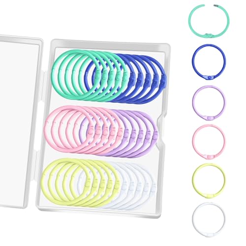 Bercoor Binderinge aus Metall, 2,5 cm, für Karteikarten, Karteikarten, Ringe, kleine lose Blätter, Binderinge, Schlüsselanhänger, Notizbuch, Papierringe für Schule, Büro, Zuhause, 6 Farben, 30 Stück Bercoor Binderinge aus Metall, 2,5 cm, für Karteikarten, Karteikarten, Ringe, kleine lose Blätter, Binderinge, Schlüsselanhänger, Notizbuch, Papierringe für Schule, Büro, Zuhause, 6 Farben, 30 Stück von Bercoor