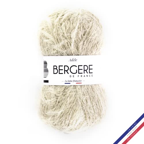 Bergère de France - ADÈLE Wolle zum stricken (50 g) - 72% polyamid - 4,5 mm - Ein Faden mit einem haarigen Effekt - Grau (BOULEAU) von Bergere de France