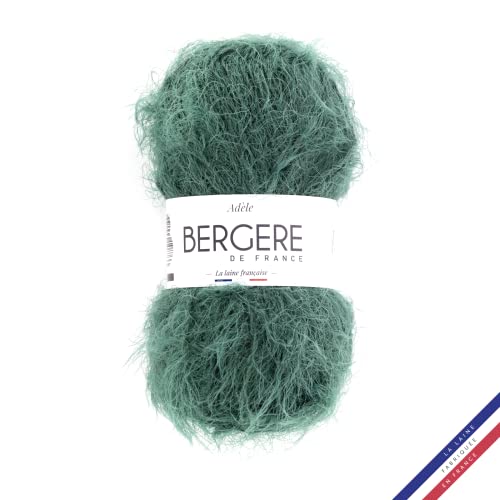 Bergère de France - ADÈLE Wolle zum stricken (50 g) - 72% polyamid - 4,5 mm - Ein Faden mit einem haarigen Effekt - Grün (EPICEA) von Bergere de France
