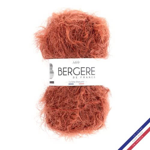 Bergère de France - ADÈLE Wolle zum stricken (50 g) - 72% polyamid - 4,5 mm - Ein Faden mit einem haarigen Effekt - Rot (HENNE) von Bergere de France