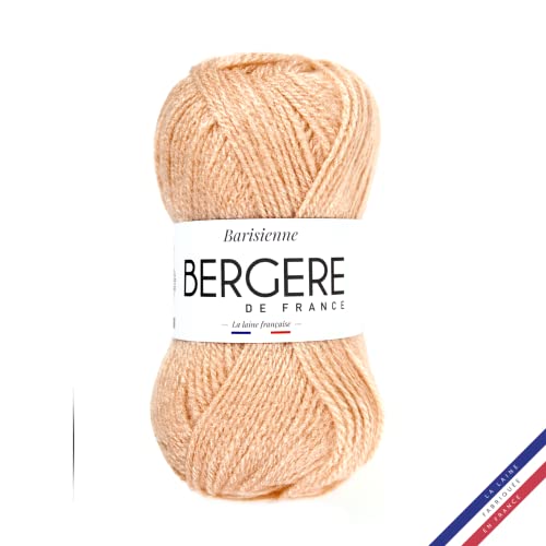 Bergère de France - BARISIENNE, Wolle zum stricken und häkeln (50g) - 100% Acryl - 4 mm - Sehr weicher Rundfaden - Beige (CAMEE) von Bergere de France