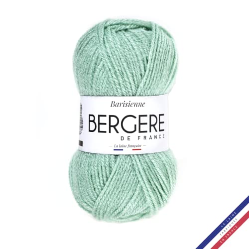Bergère de France - BARISIENNE, Wolle zum stricken und häkeln (50g) - 100% Acryl - 4 mm - Sehr weicher Rundfaden - Blau (BAMBOU) von Bergere de France