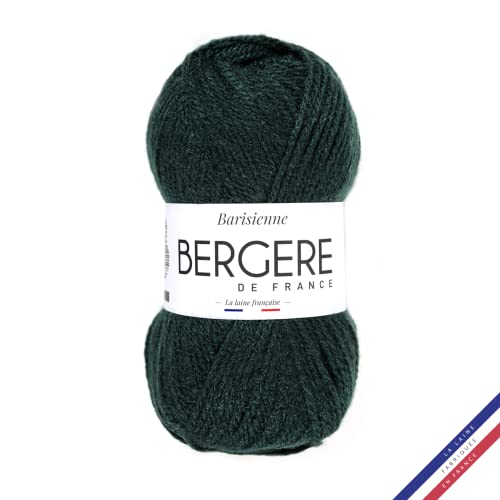 Bergère de France - BARISIENNE, Wolle zum stricken und häkeln (50g) - 100% Acryl - 4 mm - Sehr weicher Rundfaden - Blau (BOUTEILLE) von Bergere de France