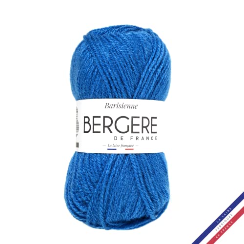 Bergère de France - BARISIENNE, Wolle zum stricken und häkeln (50g) - 100% Acryl - 4 mm - Sehr weicher Rundfaden - Blau (PETROLE) von Bergere de France