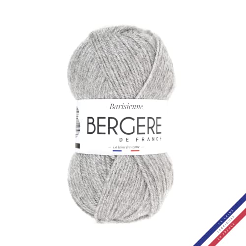 Bergère de France - BARISIENNE, Wolle zum stricken und häkeln (50g) - 100% Acryl - 4 mm - Sehr weicher Rundfaden - Grau (DOLMEN) von Bergere de France