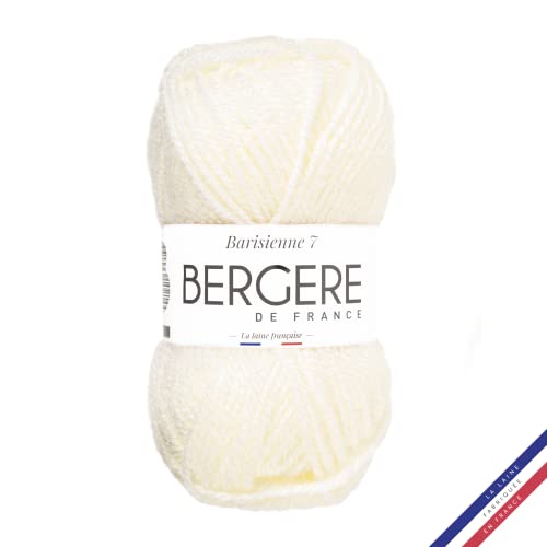 Bergère de France - BARISIENNE 7, Wolle zum stricken und häkeln (50g) - 100% Acryl - 6,5 mm - Weicher dicker runder Faden- Beige (CHANTLLY) von Bergere de France