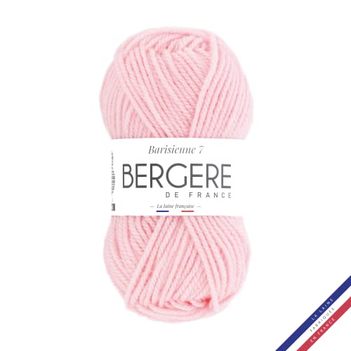 Bergère de France - BARISIENNE 7, Wolle zum stricken und häkeln (50g) - 100% Acryl - 6,5 mm - Weicher dicker runder Faden- Rosa (CANDY) von Bergere de France