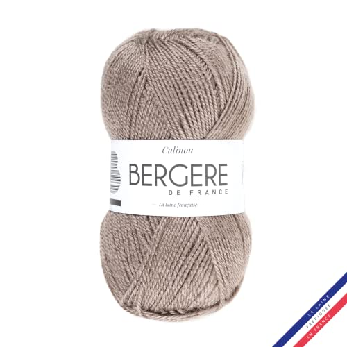 Bergère de France - CALINOU - Wolle zum stricken und häkeln (50g) - 25% Merinowolle - 5 mm - Ideal für die Babyausstattung - Braun (OURSON) von Bergere de France