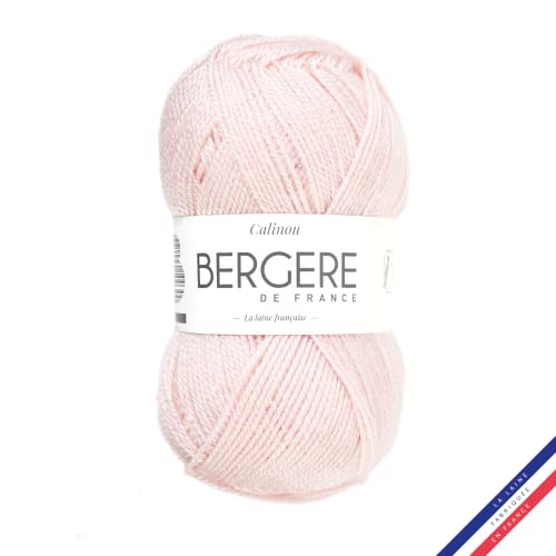Bergère de France - CALINOU - Wolle zum stricken und häkeln (50g) - 25% Merinowolle - 5 mm - Ideal für die Babyausstattung - Rosa (BARBAPAPA) von Bergere de France