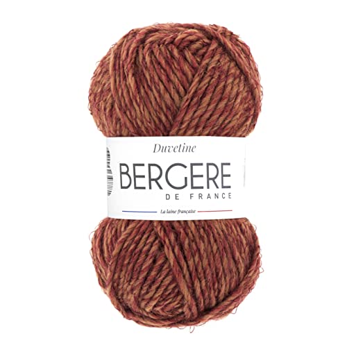 Bergère de France - DUVETINE - Wolle zum stricken und häkeln (50g) - 73% Acryl - 6,5 mm - Grobes, leicht meliertes Schurwollgarn - Orange (TOMETTE) von Bergere de France