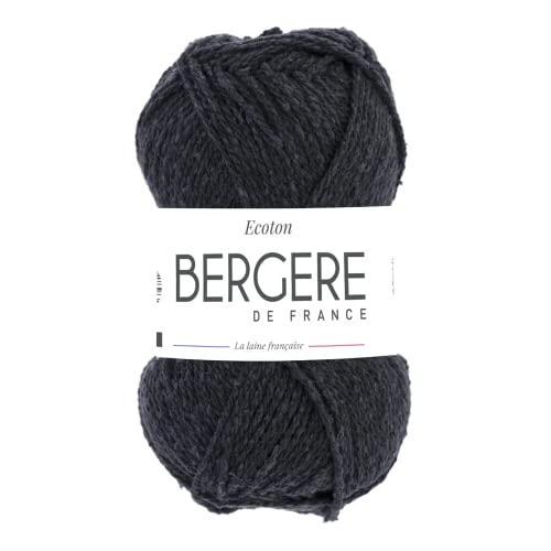 Bergère de France - ECOTON - Wolle zum stricken und häkeln (50g) - 100% recycelte Fasern - 3,5 mm - Ein umweltfreundliches und nachhaltiges Garn - Blau (PACIFIQUE) von Bergere de France