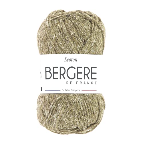 Bergère de France - ECOTON - Wolle zum stricken und häkeln (50g) - 100% recycelte Fasern - 3,5 mm - Ein umweltfreundliches und nachhaltiges Garn - Braun (JUTE) von Bergere de France