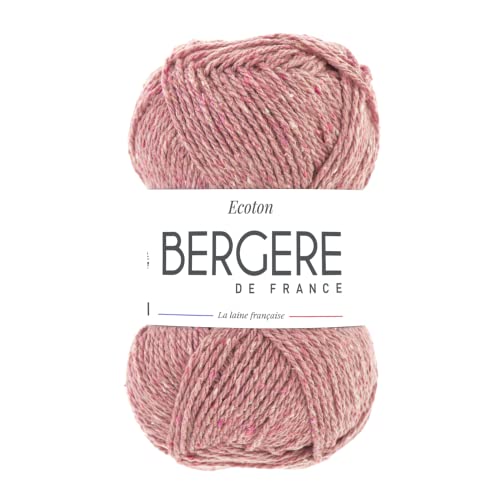 Bergère de France - ECOTON - Wolle zum stricken und häkeln (50g) - 100% recycelte Fasern - 3,5 mm - Ein umweltfreundliches und nachhaltiges Garn - Rosa (PRALINE) von Bergere de France
