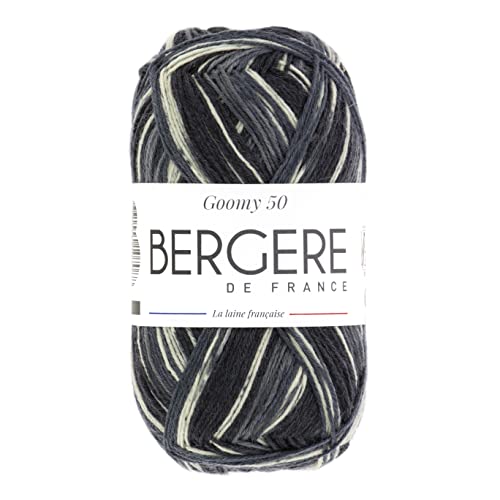 Bergère de France - GOOMY 50, Wolle zum stricken und häkeln (50g) aus 75% Schurwolle - 2,5 mm - Bedrucktes Garn, ideal für Socken - Bunt (OMBRE) von Bergere de France