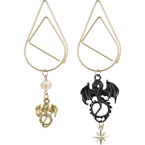 Berirexrion Lesezeichen mit Drachen-Motiv "Vierter Flügel", Fantasie-Design, Metall-Büroklammern, Lesezeichen, Geschenke, Lesen, Männer, Jungen, lustig, cool, goldfarben, Seitenmarker, Merch für Berirexrion Lesezeichen mit Drachen-Motiv "Vierter Flügel", Fantasie-Design, Metall-Büroklammern, Lesezeichen, Geschenke, Lesen, Männer, Jungen, lustig, cool, goldfarben, Seitenmarker, Merch für von Berirexrion