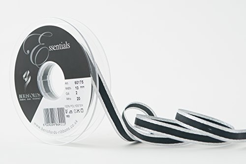 Berisfords 06017500100002HF WINTER STRIPE Geschenkband, silber, 10 mm Berisfords 06017500100002HF WINTER STRIPE Geschenkband, silber, 10 mm von Berisfords