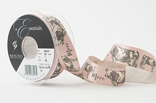 Berisfords 08002700250001HF COWS Geschenkband, mauve, 25 mm von Berisfords