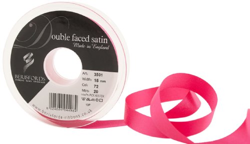 Berisfords 3501 Doppelseitiges Satinband, 20 m x 15 mm, Knallrosa Berisfords 3501 Doppelseitiges Satinband, 20 m x 15 mm, Knallrosa von Berisfords