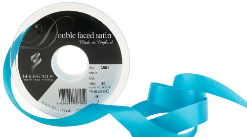 Berisfords 3501 Doppelseitiges Satinband, 20 m x 15 mm, Pfauenblau Berisfords 3501 Doppelseitiges Satinband, 20 m x 15 mm, Pfauenblau von Berisfords