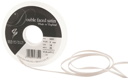 Berisfords 3501 Doppelseitiges Satinband, Polyester, Silbergrau, 0,3 cm, 30 Berisfords 3501 Doppelseitiges Satinband, Polyester, Silbergrau, 0,3 cm, 30 von Berisfords