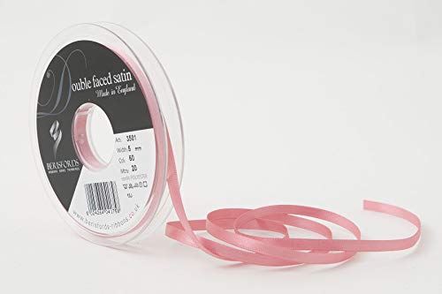 Berisfords 3501 Doppelseitiges Satinband, 5 mm, Pink von Berisfords