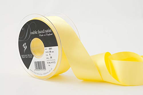 Berisfords 3501 Doppelseitiges Satinband, Polyester, zitronengelb, 35 mm, 20 Berisfords 3501 Doppelseitiges Satinband, Polyester, zitronengelb, 35 mm, 20 von Berisfords