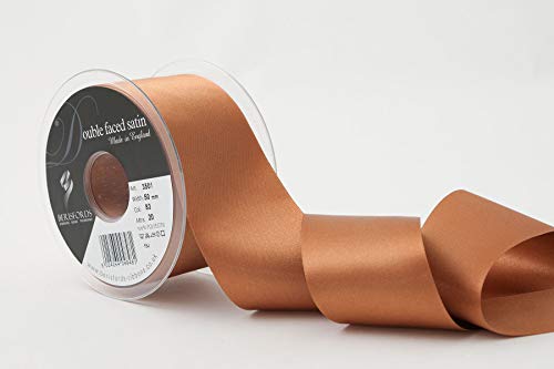 Berisfords 3501 Satinband, doppelseitig, 50 mm, Sable 83, 10,5 x 10,5 x 5,7 cm Doppelseitiges Band, Polyester, Satin Sable von Berisfords