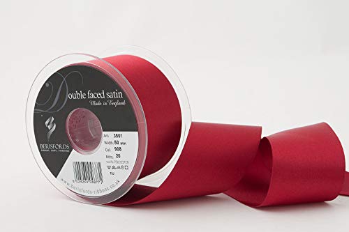 Berisfords 3501 Satinband, doppelseitig, 50 mm SCARLETBERRY 908, 10,5 x 10,5 x doppelseitiges 5,7 cm Satin Band, Polyester, Scarlet, Beere Berisfords 3501 Satinband, doppelseitig, 50 mm SCARLETBERRY 908, 10,5 x 10,5 x doppelseitiges 5,7 cm Satin Band, Polyester, Scarlet, Beere von Berisfords